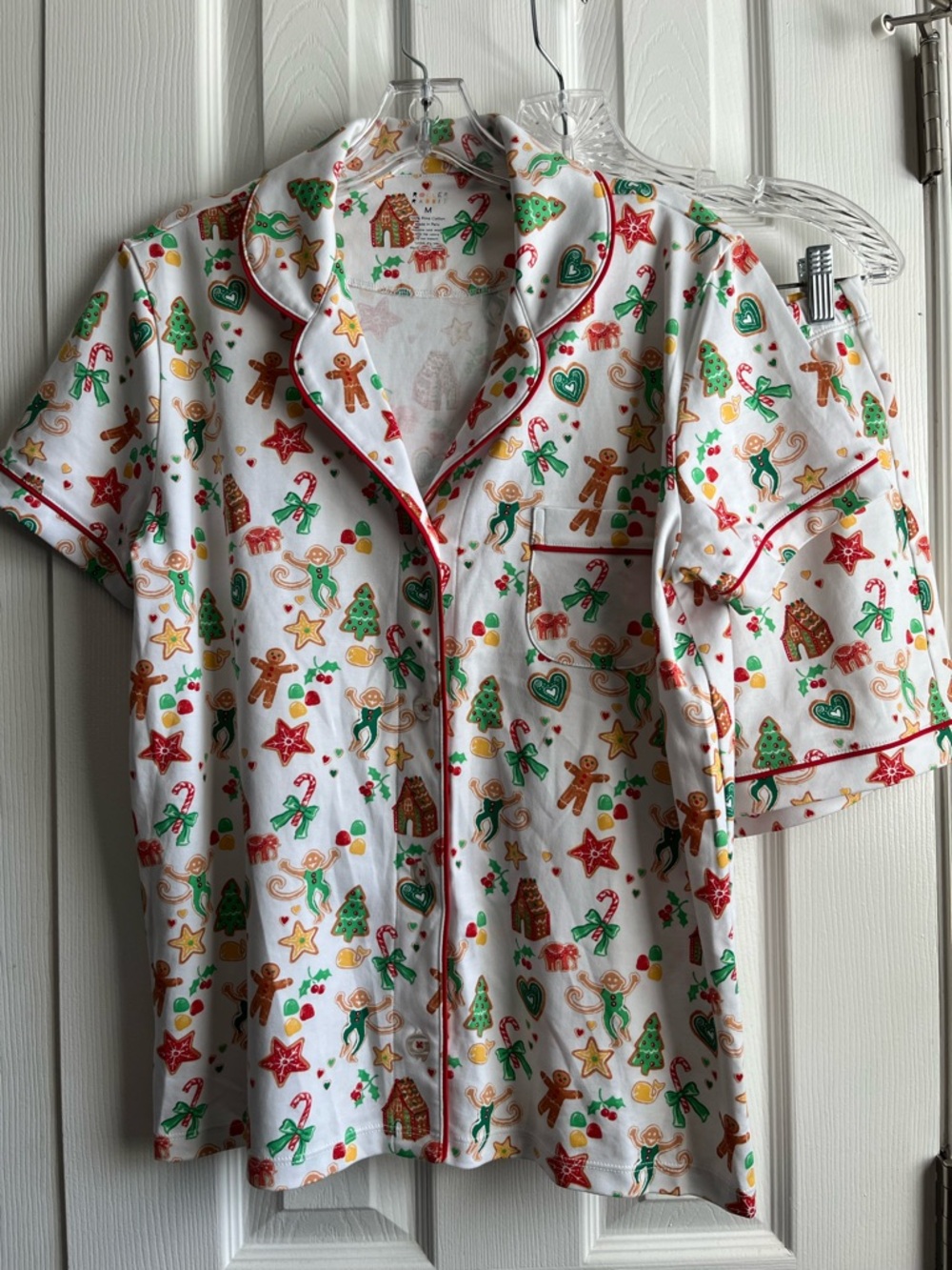 Roller Rabbit Gingerbread Party Polo Short Sleeve Pajama Set Medium